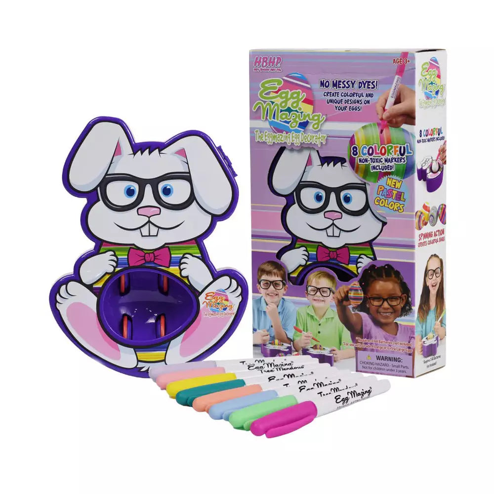 The Eggmazing Egg Decorator Kit New Bunny Edition Spinner with Markers