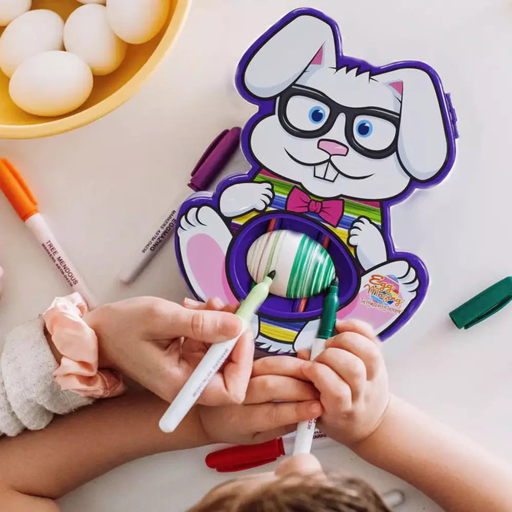Eggmazing Toys The Eggmazing Egg Decorator Kit New Bunny Edition Spinner with Markers