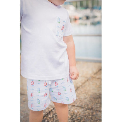 The Proper Peony Parkside Collection Sawyer Sailboats Boy Shorts