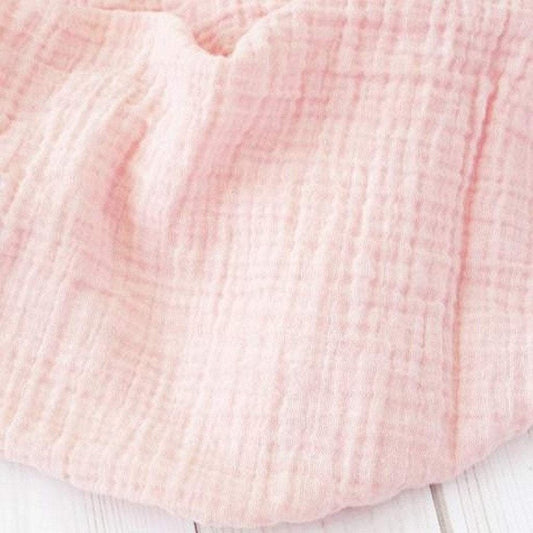 The Sugar House Classic Muslin Swaddle Blanket Shell Pink