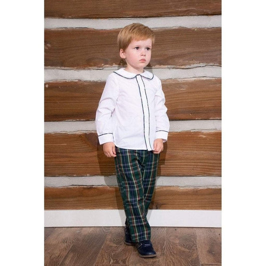 The Yellow Lamb Teddy Shirt and Pant Set Plaid