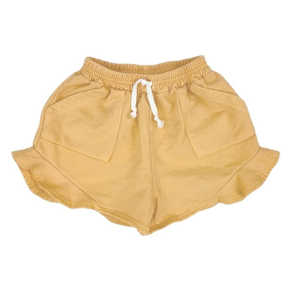 Tiny Whales Girls' Light French Terry Butterfly Shorts