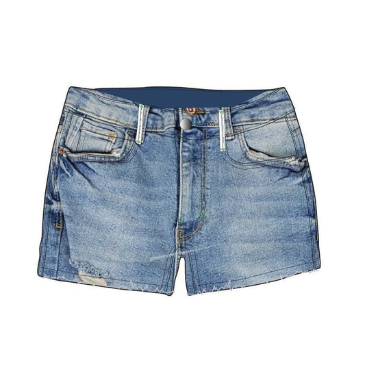 Tractr Girls Brittany Fray Hem Shorts Indigo