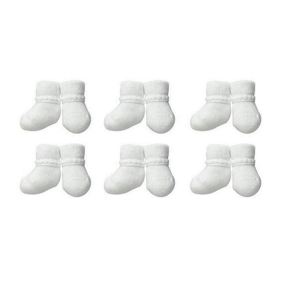 Trimfit Newborn and Infant Cotton Booties with Cuff