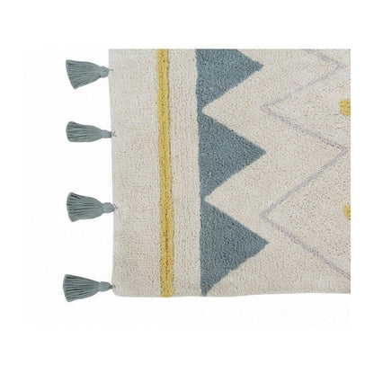 Washable Rug by Lorena Canals Azteca Natural Vintage Blue