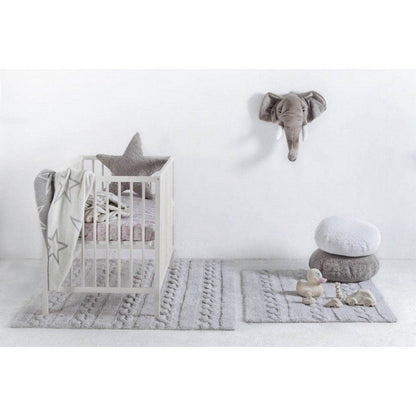 Washable Rug by Lorena Canals Braids Pearl Grey