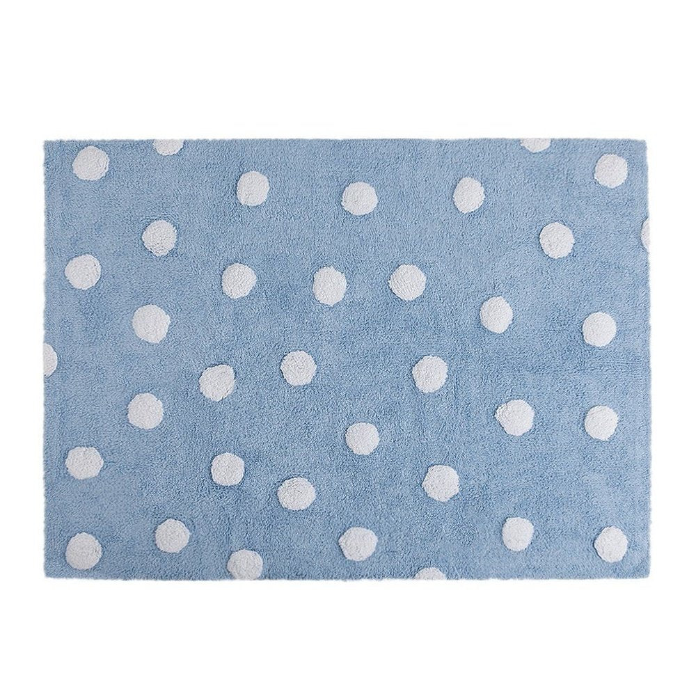 Washable Rug by Lorena Canals Polka Dots Blue and White