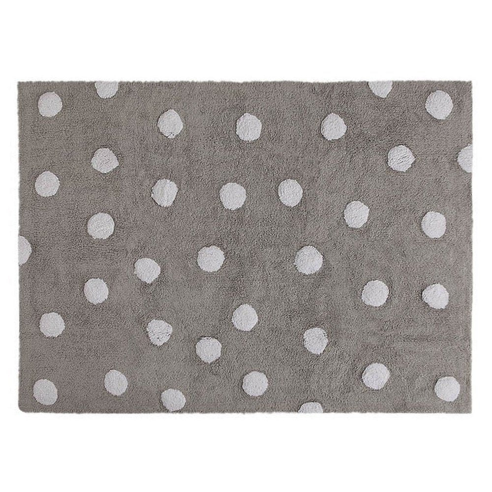 Washable Rug by Lorena Canals Polka Dots Grey and White