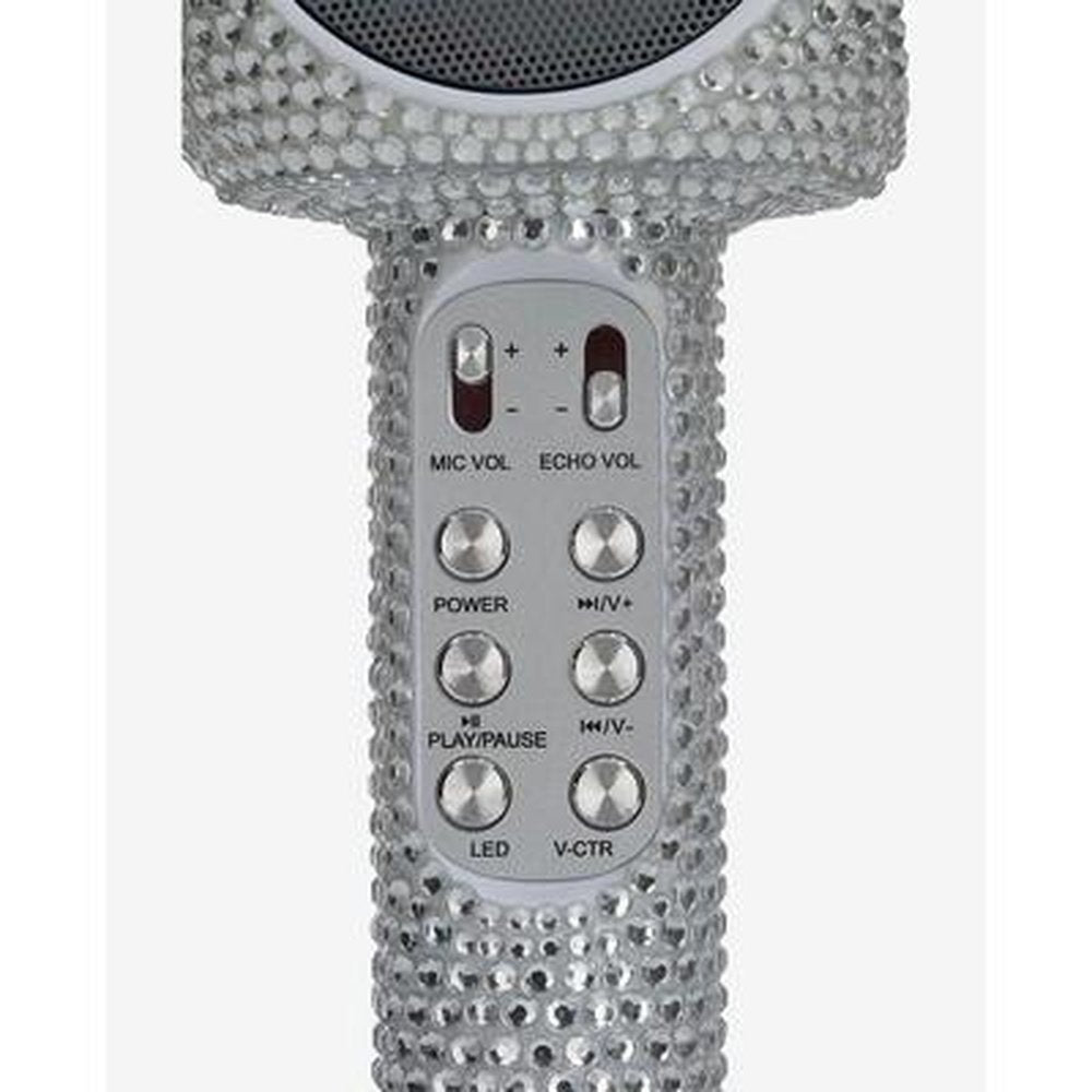 Wireless Express Sing along Silver Bling Karaoke Microphone