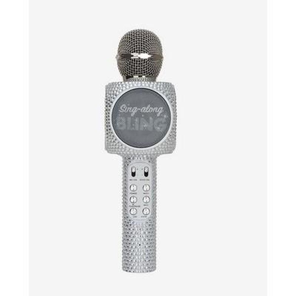 Wireless Express Sing along Silver Bling Karaoke Microphone