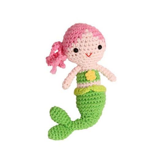 Zubels by Petit Ami Mermaid Crochet Dimple Rattle