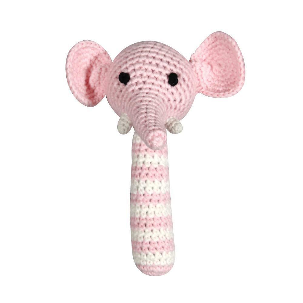 Zuebels by Petit Ami Elephant Stripe Rattle